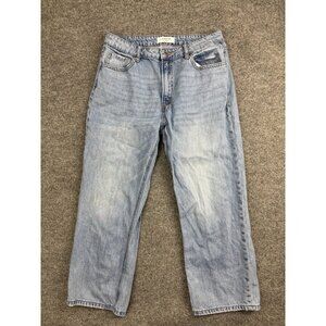 Lovervet Jeans Womens 30 Blue Light Wash High Rise Straight Stretch Denim 32x26